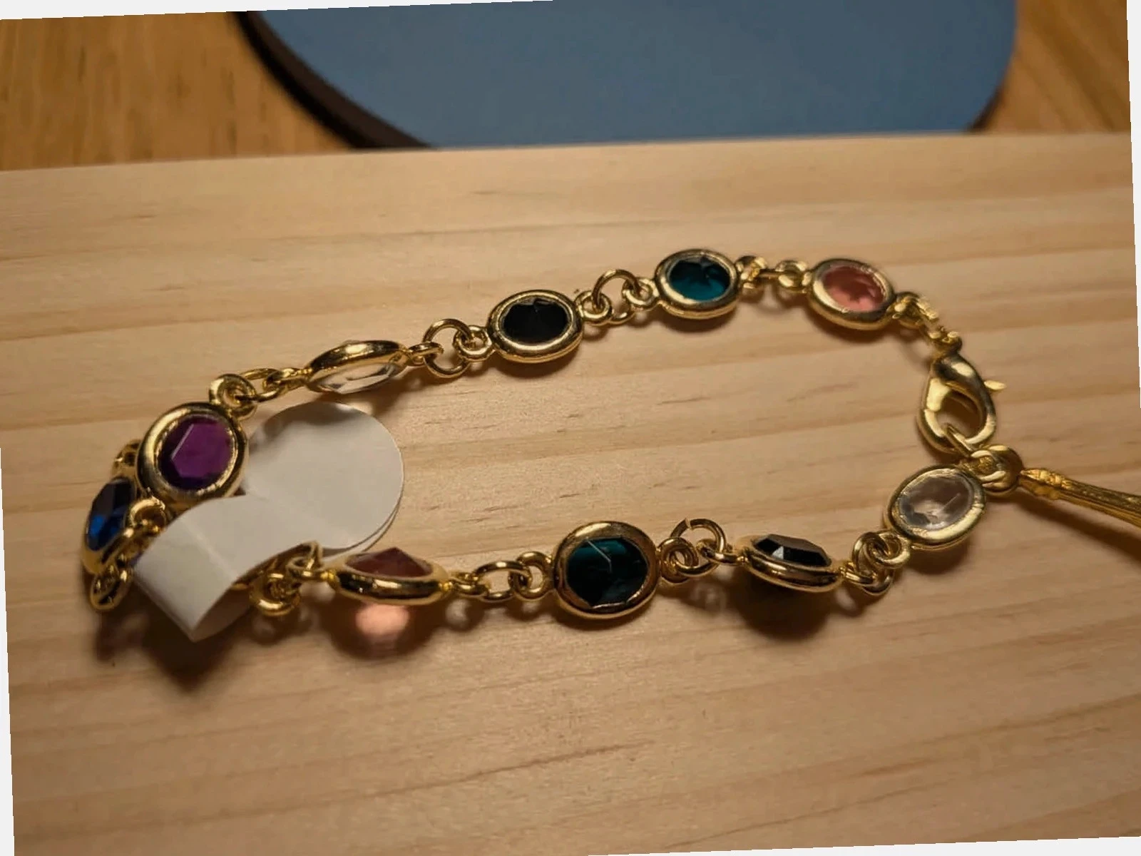 Pulseira rivière banhada a ouro + charm Paris – photo 5